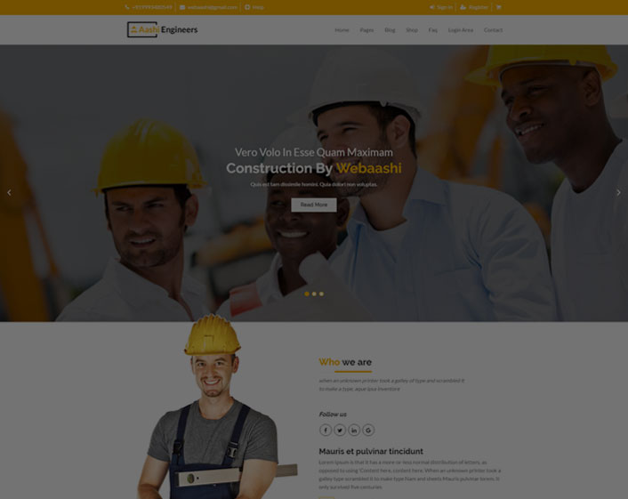 Aashi Construction Demo